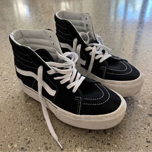 Vans Black and White High-Top Sneakers